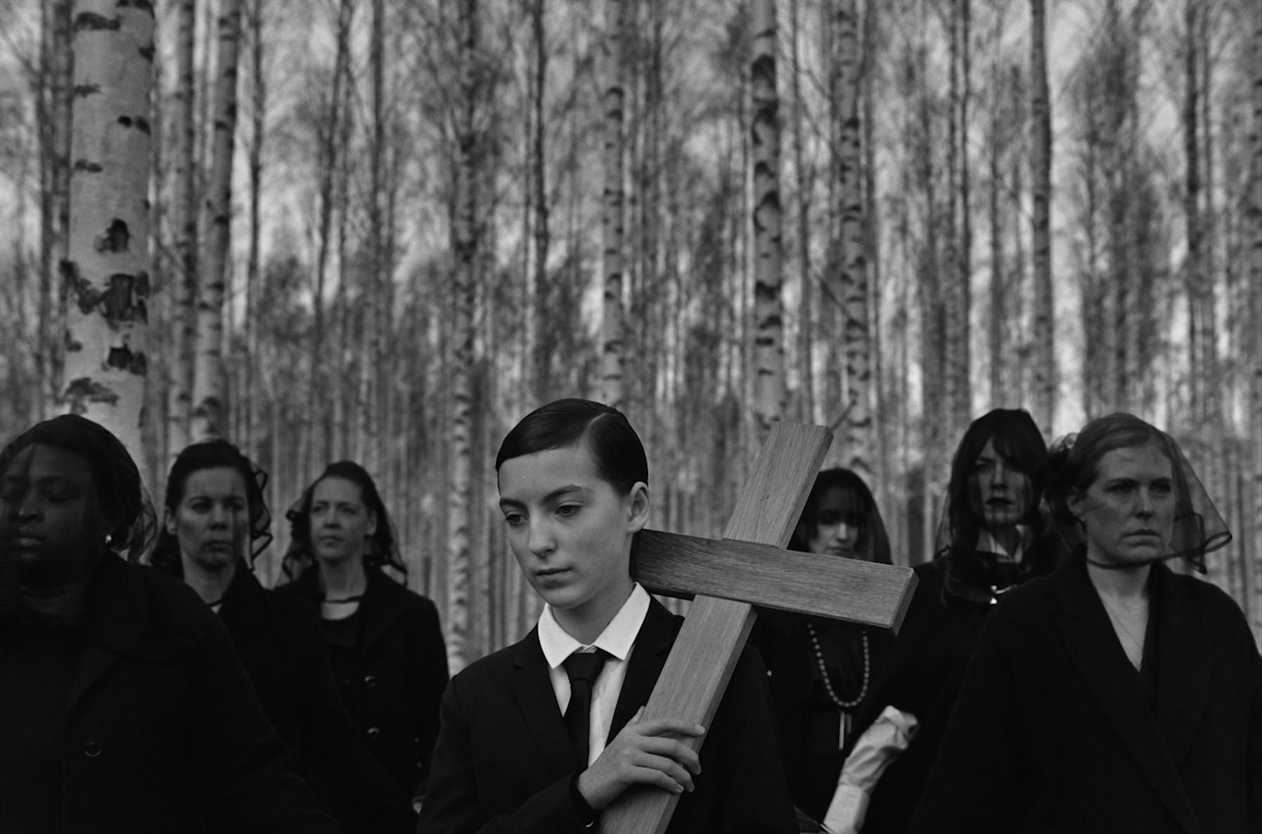 Frame from the Go Ahead music video